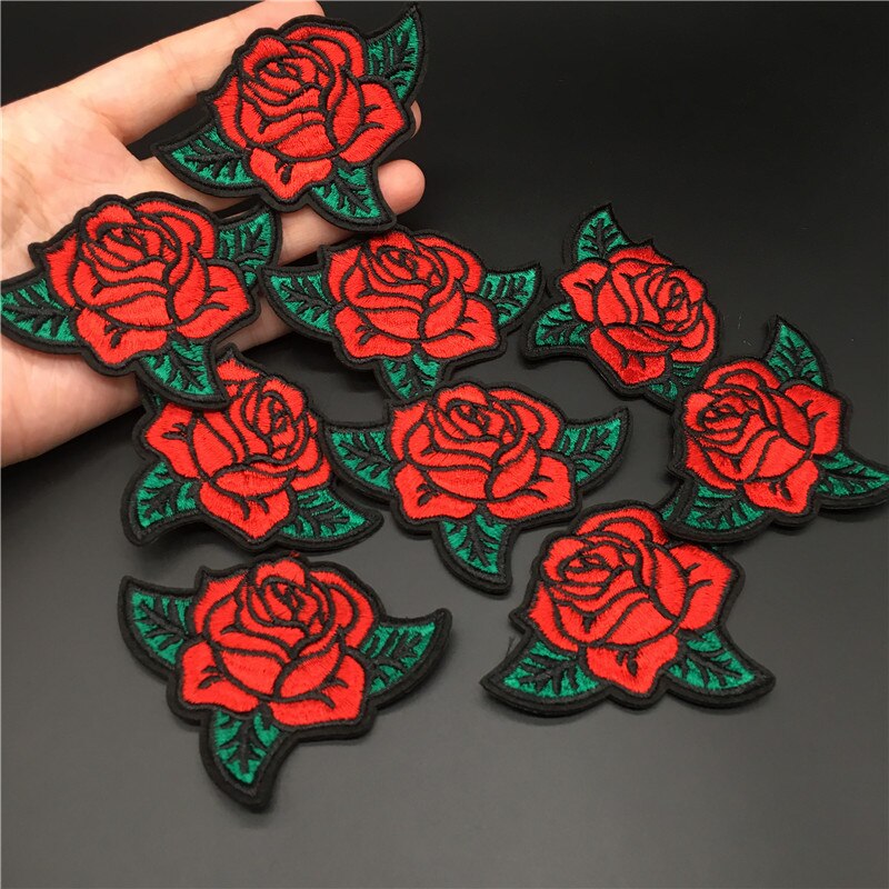 Embroidered Rose Iron on Patch Embroidered Rose Iron on Patch