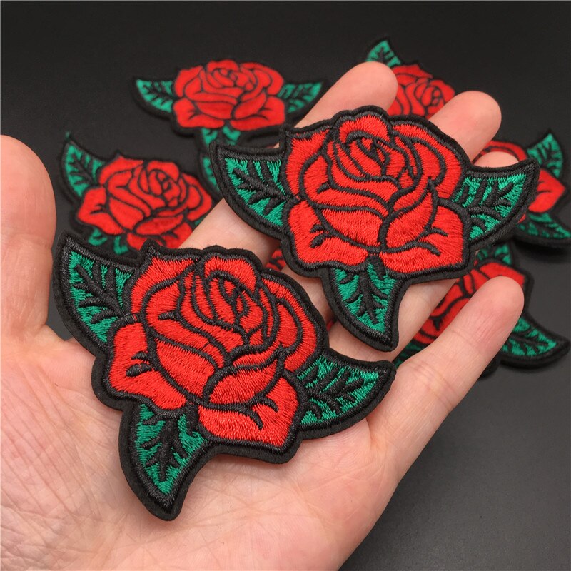 Embroidered Rose Iron on Patch Embroidered Rose Iron on Patch