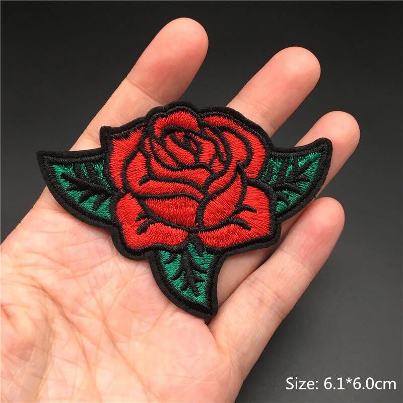 Embroidered Rose Iron on Patch Embroidered Rose Iron on Patch