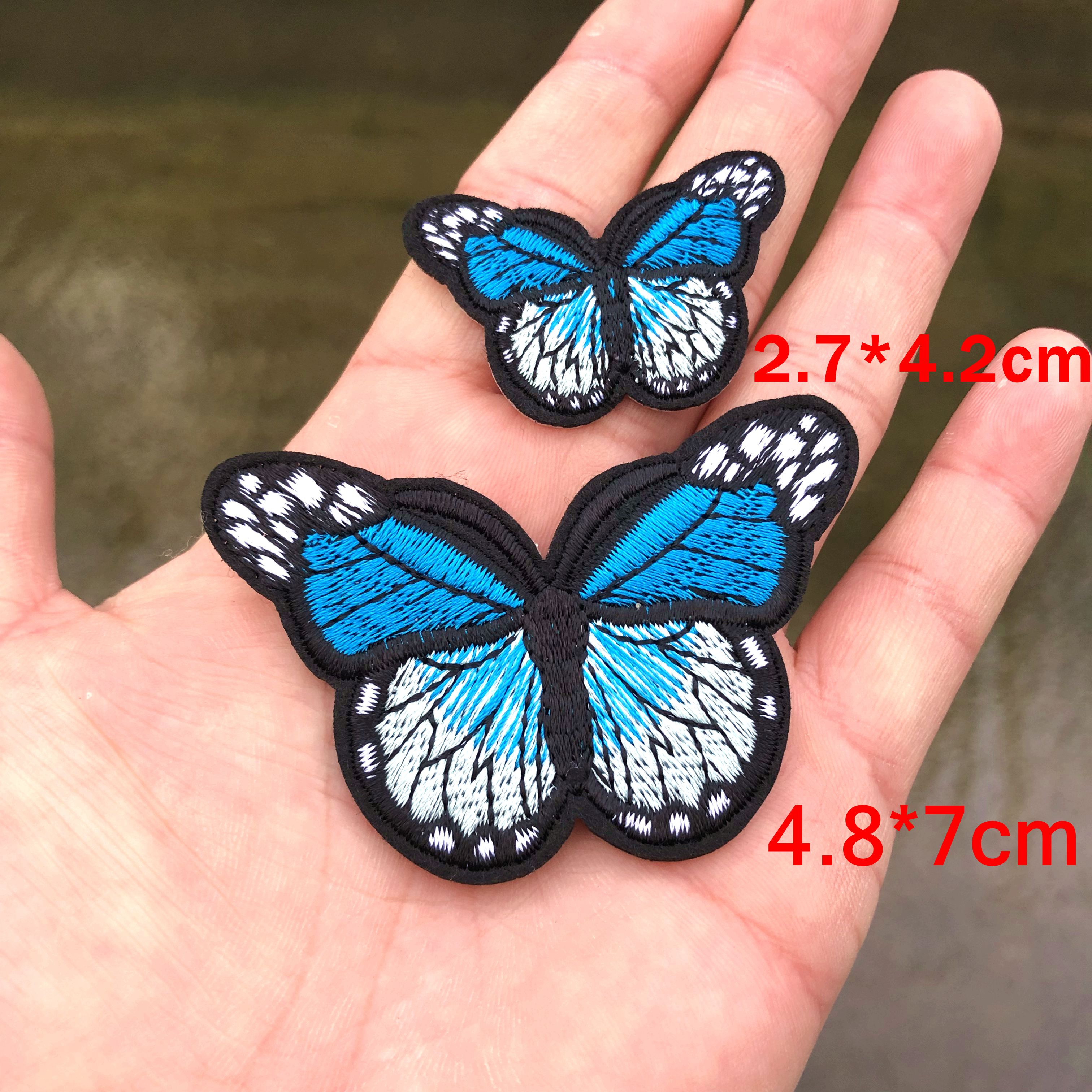 Embroidery Butterfly Iron On Patches (2 pcs)