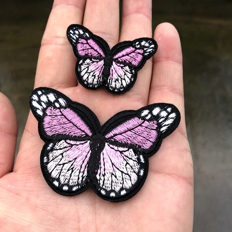 Embroidery Butterfly Iron On Patches (2 pcs)