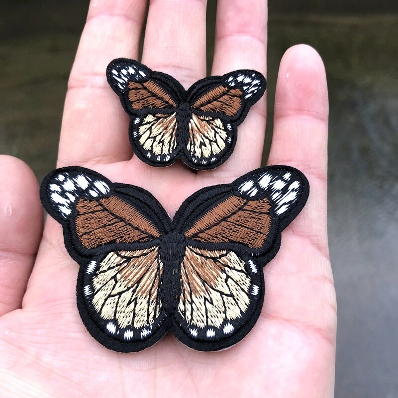 Embroidery Butterfly Iron On Patches (2 pcs)