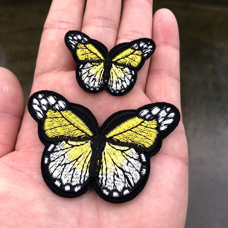 Embroidery Butterfly Iron On Patches (2 pcs)