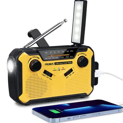 Emergency Radio AM/FM Portable Radio Solor Hand Crank USB AA Batteries Rechargeable Torch Reading Lamp SOS Alarm for