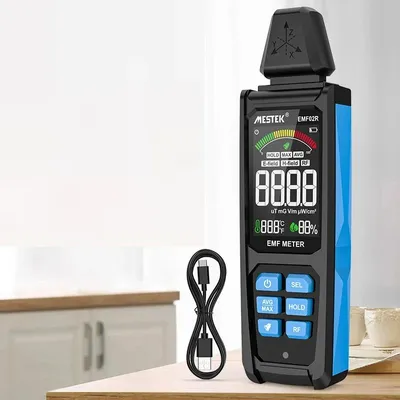 EMF Meter High Frequency 30MHz~8Ghz Electromagnetic Field Radiation Detector Three-axis Radiometer Tester Rachargeable EMF Meter High Frequency 30MHz~8Ghz Electromagnetic Field Radiation Detector Three-axis Radiometer Tester Rachargeable