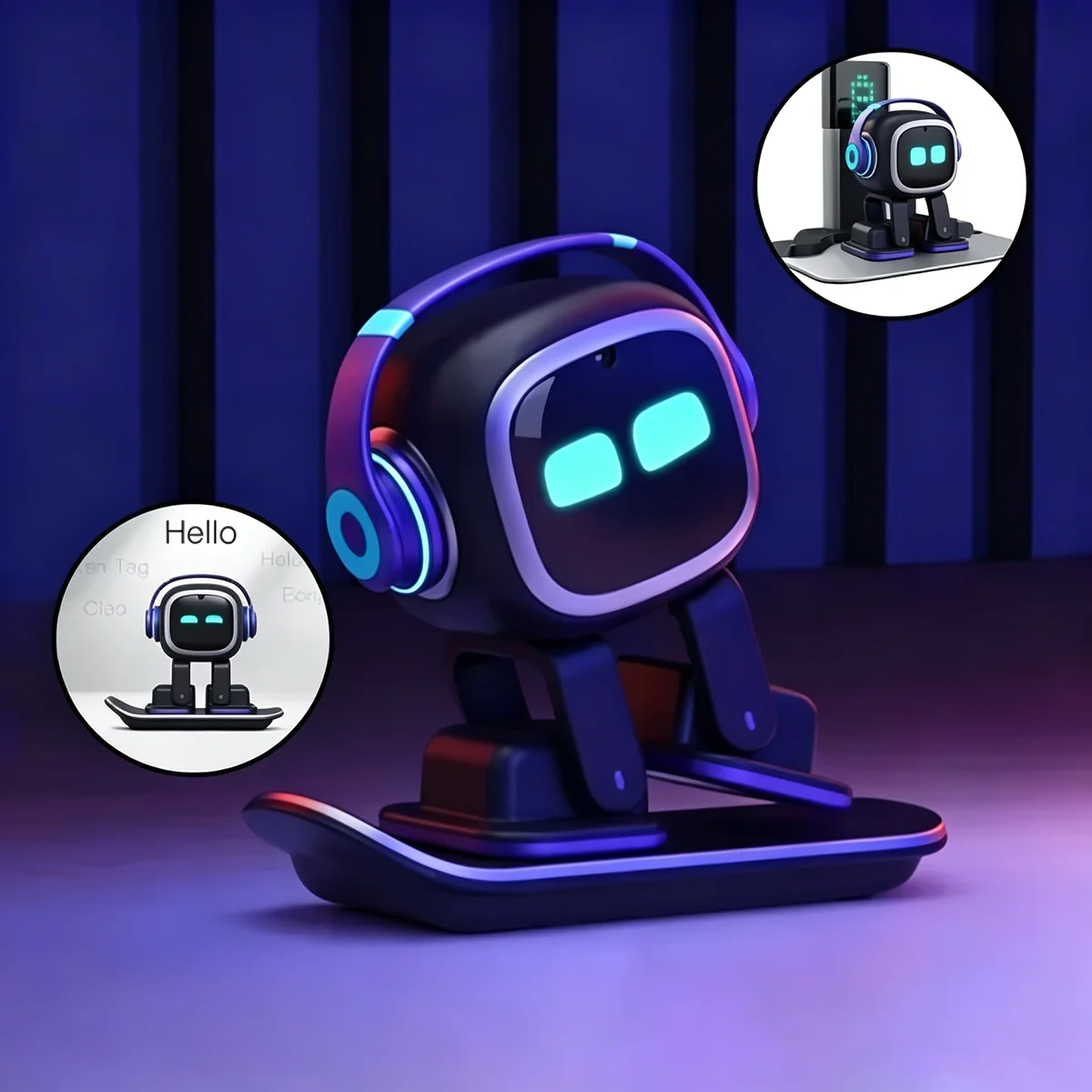 Emo Robot Voice Recognition Pet Robot AI Communication Intelligent Robot Electronic Toys Desktop Companion Robot For Emo Robot Voice Recognition Pet Robot AI Communication Intelligent Robot Electronic Toys Desktop Companion Robot For