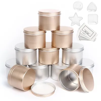 Empty Candle Tins Set (12 Pcs) Empty Candle Tins Set (12 Pcs)