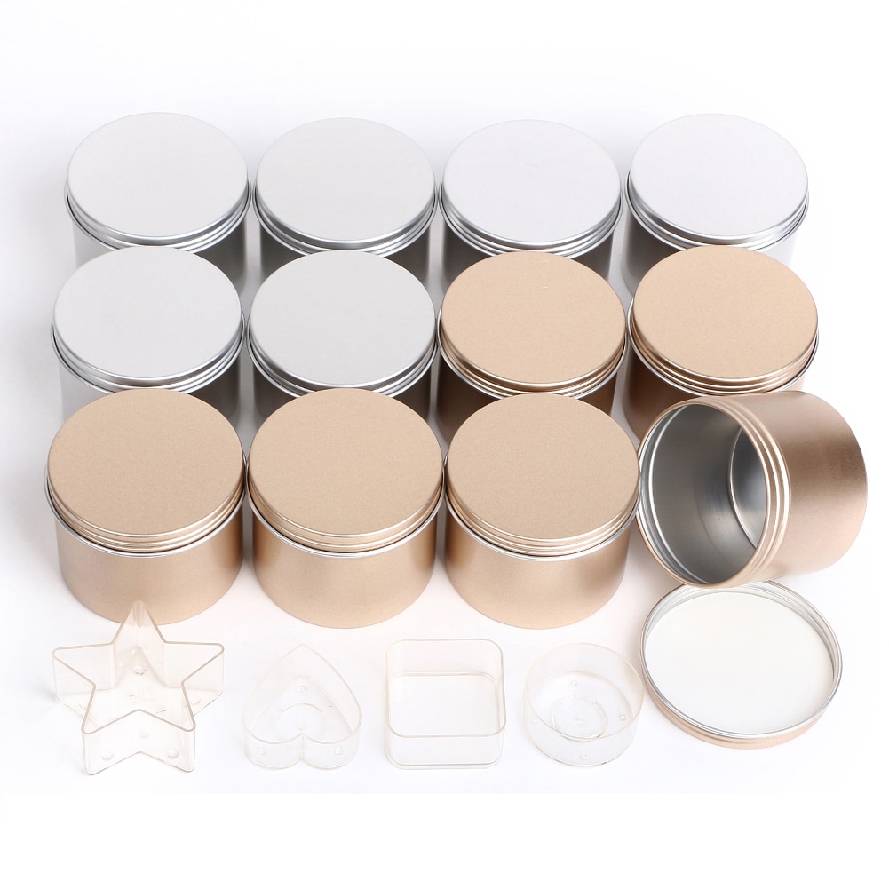 Empty Candle Tins Set (12 Pcs) Empty Candle Tins Set (12 Pcs)