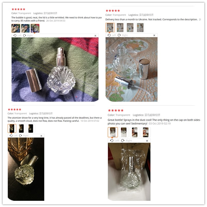 Empty Perfume Bottle Glass Dispenser