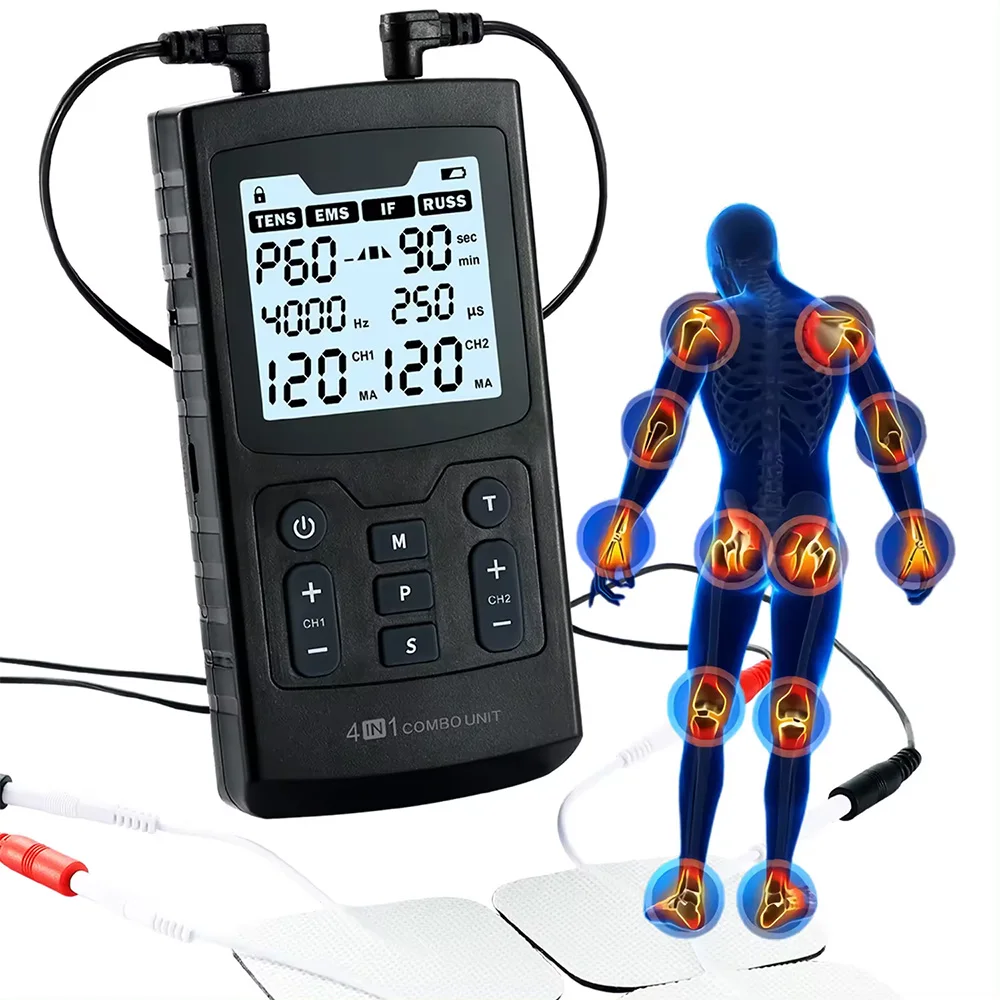 EMS Electric Muscle Stimulator Interferential High-Frequency Medical Physiotherapy Therapy Massager Device IFT RUSS