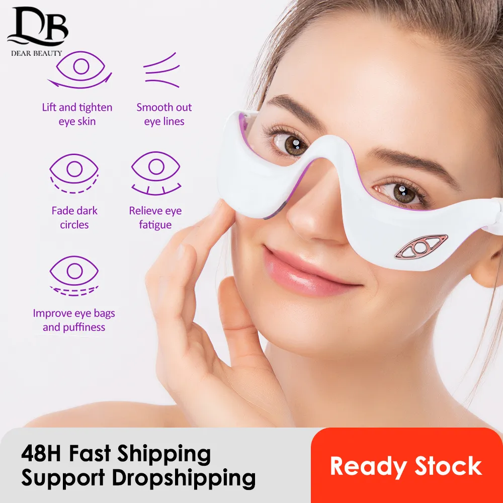 EMS Micro Current Pulse Eye Massager Heating Therapy Eye Beauty Device Relieves Eye Fatigue Fades Dark Circle Anti