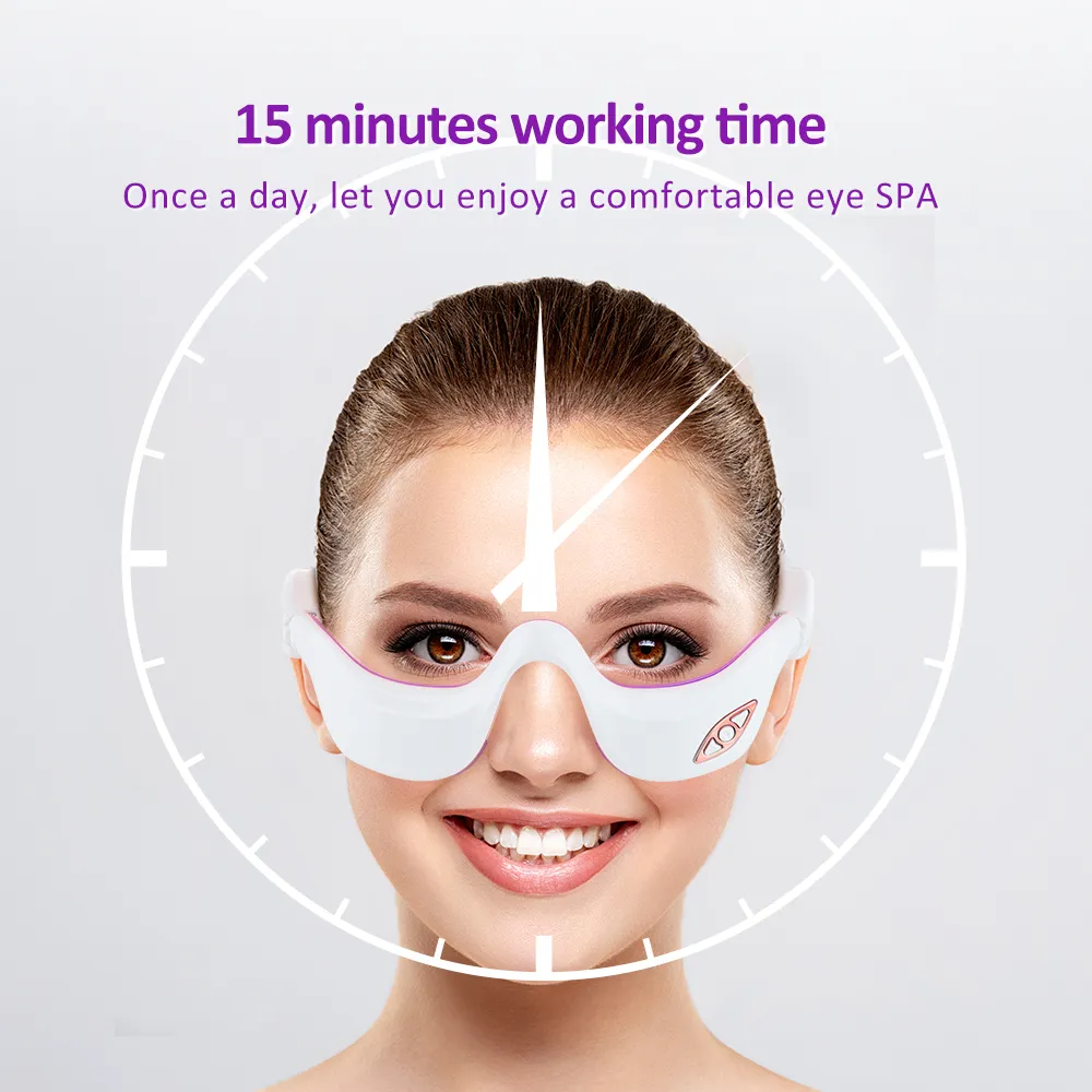 EMS Micro Current Pulse Eye Massager Heating Therapy Eye Beauty Device Relieves Eye Fatigue Fades Dark Circle Anti