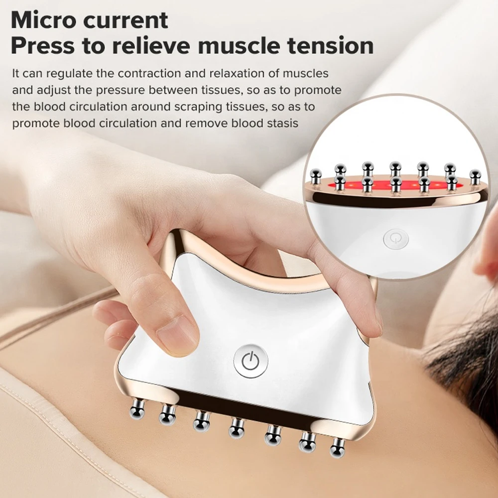 EMS Microcurrent Guasha LED Light Face Neck Body Lifting Anti-Wrinkle Beauty Head Relaxation Massager Skin Rejuvenation EMS Microcurrent Guasha LED Light Face Neck Body Lifting Anti-Wrinkle Beauty Head Relaxation Massager Skin Rejuvenation