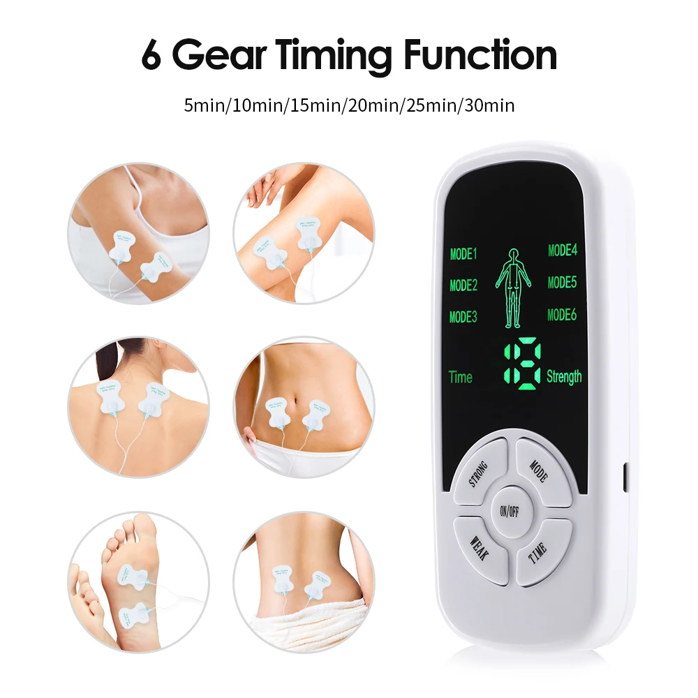EMS Pulse Electric Muscle Stimulator Back Neck Body Massager Tens Acupuncture Meridian Physiotherapy Digital Massage