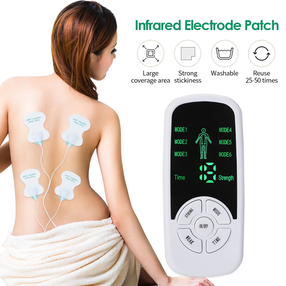 EMS Pulse Electric Muscle Stimulator Back Neck Body Massager Tens Acupuncture Meridian Physiotherapy Digital Massage