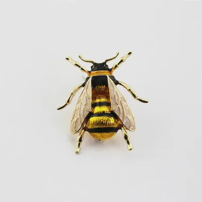 Enamel Bumblebee Brooches Women Alloy Yellow Bee Insect Brooch holiday Gift Broche Banquet Pins