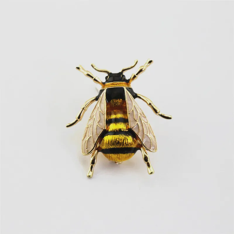 Enamel Bumblebee Brooches Women Alloy Yellow Bee Insect Brooch holiday Gift Broche Banquet Pins