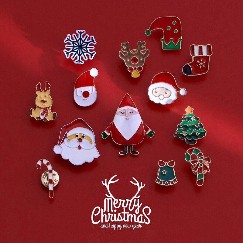 Enamel Christmas Brooch Pin
