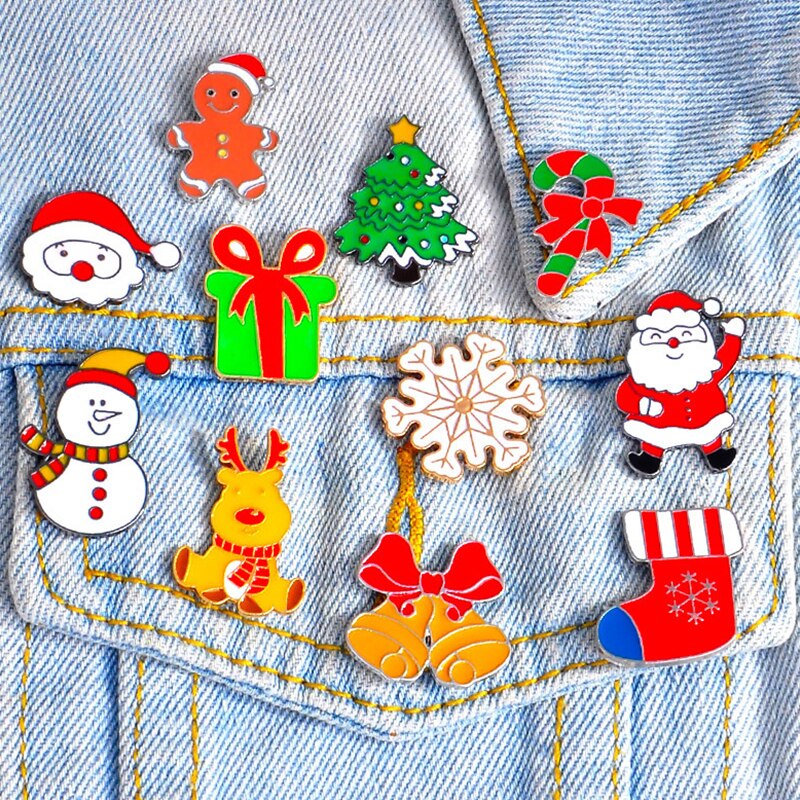 Enamel Christmas Brooch Pin