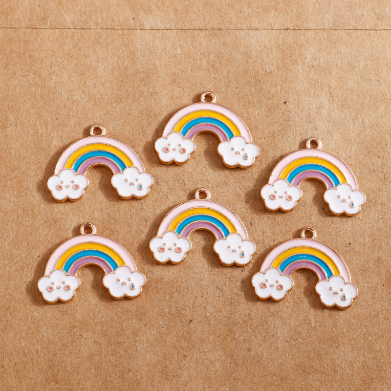 Enamel Cloud Pendant (10 pcs)