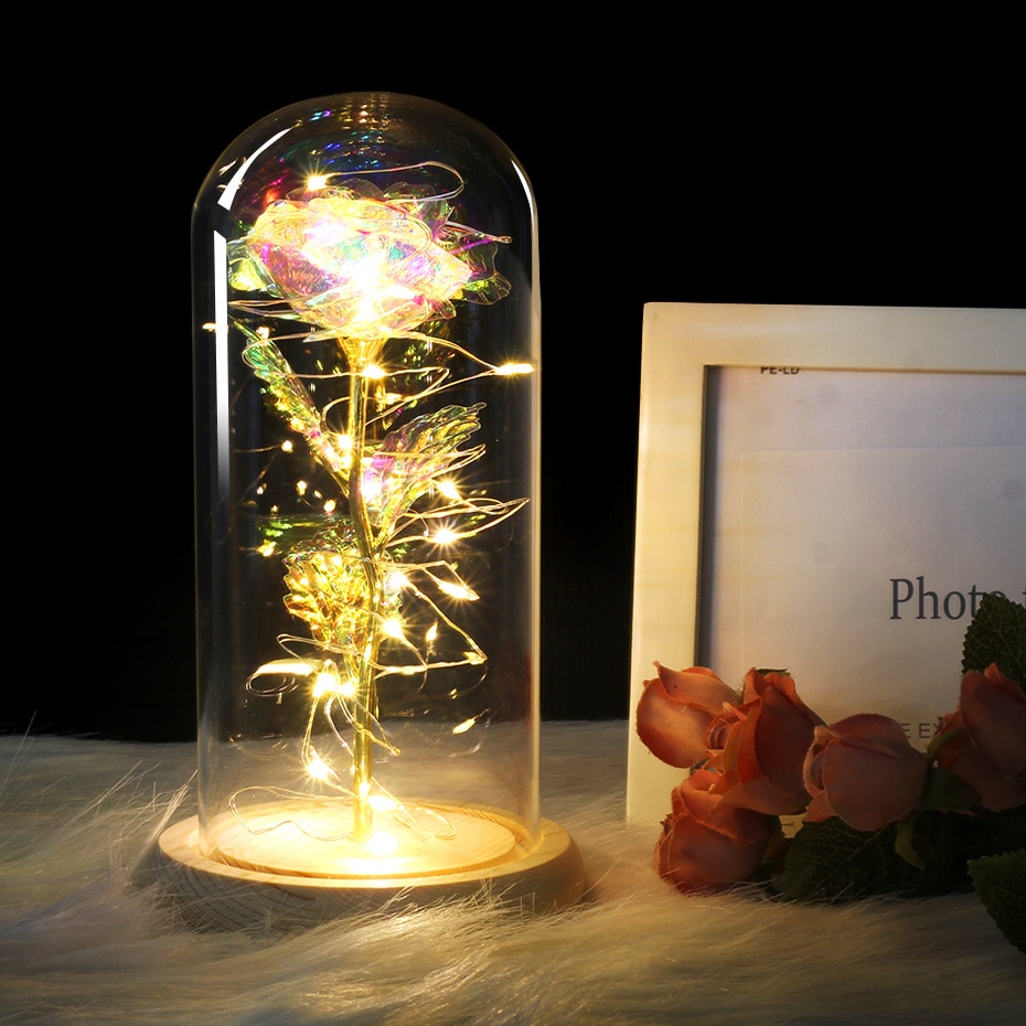 Enchanted Rose Glass Dome Lamp Enchanted Rose Glass Dome Lamp