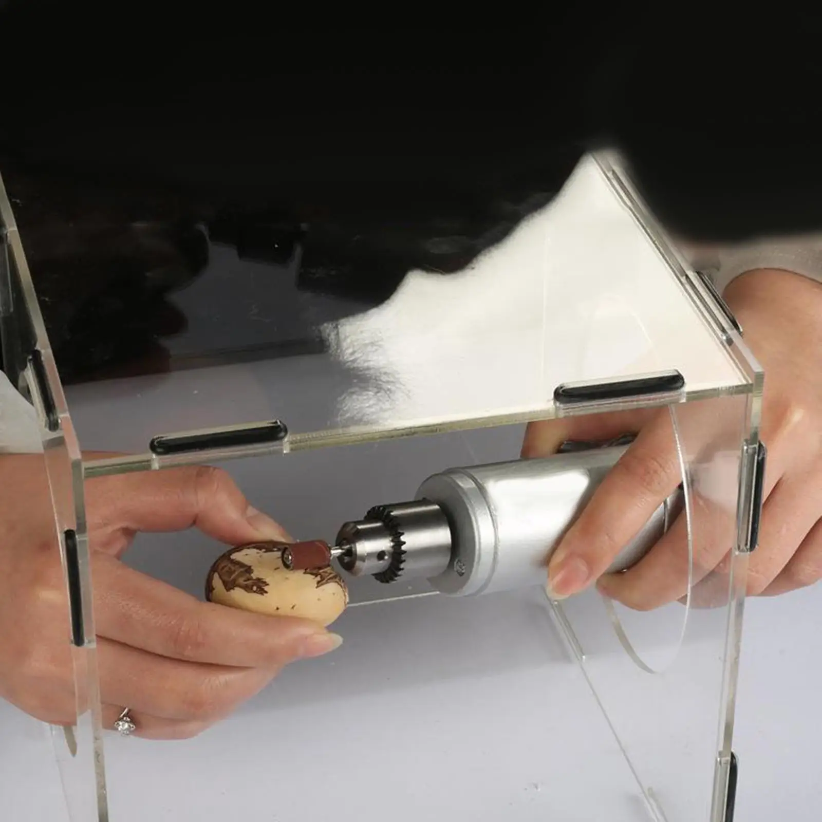 Enclosed Grinding Dust Box Cover Acrylic Clear Dustproof Dust Hood Dust Cage for Polishing Engraving Buffing Enclosed Grinding Dust Box Cover Acrylic Clear Dustproof Dust Hood Dust Cage for Polishing Engraving Buffing
