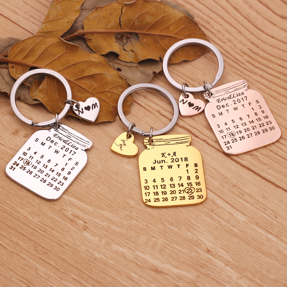 Engraved Keychains Calendar Design Engraved Keychains Calendar Design