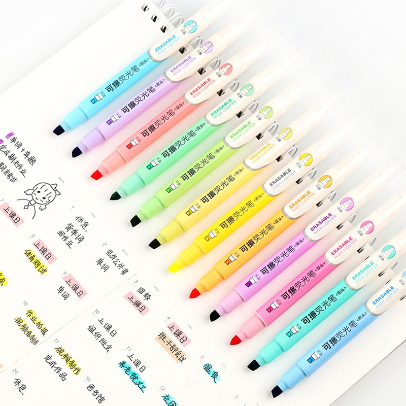 Erasable Highlighters with Dual Tip (6 pcs) Erasable Highlighters with Dual Tip (6 pcs)