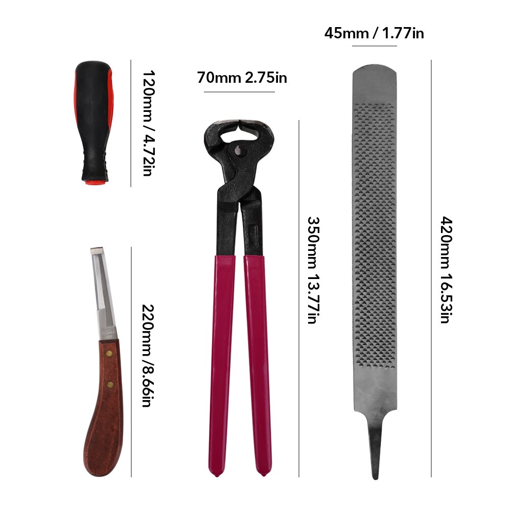 Ergonomic Horse Hoof Trimming Tools (4pcs)