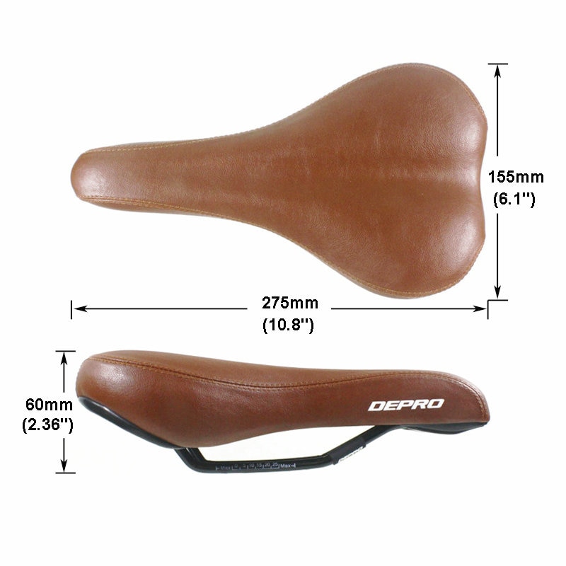 Ergonomic Retro Leather Bike Saddle