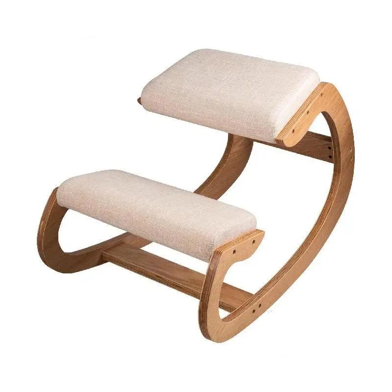 Ergonomic Rocking Wooden Kneeling Chair Stool Correct Posture Computer Chair Original Home Office Furniture Thick Ergonomic Rocking Wooden Kneeling Chair Stool Correct Posture Computer Chair Original Home Office Furniture Thick