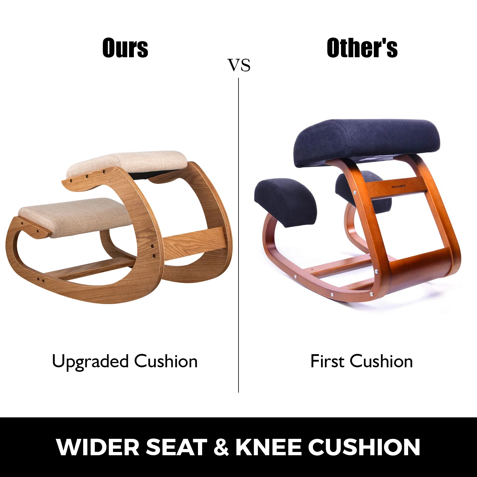 Ergonomic Rocking Wooden Kneeling Chair Stool Correct Posture Computer Chair Original Home Office Furniture Thick Ergonomic Rocking Wooden Kneeling Chair Stool Correct Posture Computer Chair Original Home Office Furniture Thick