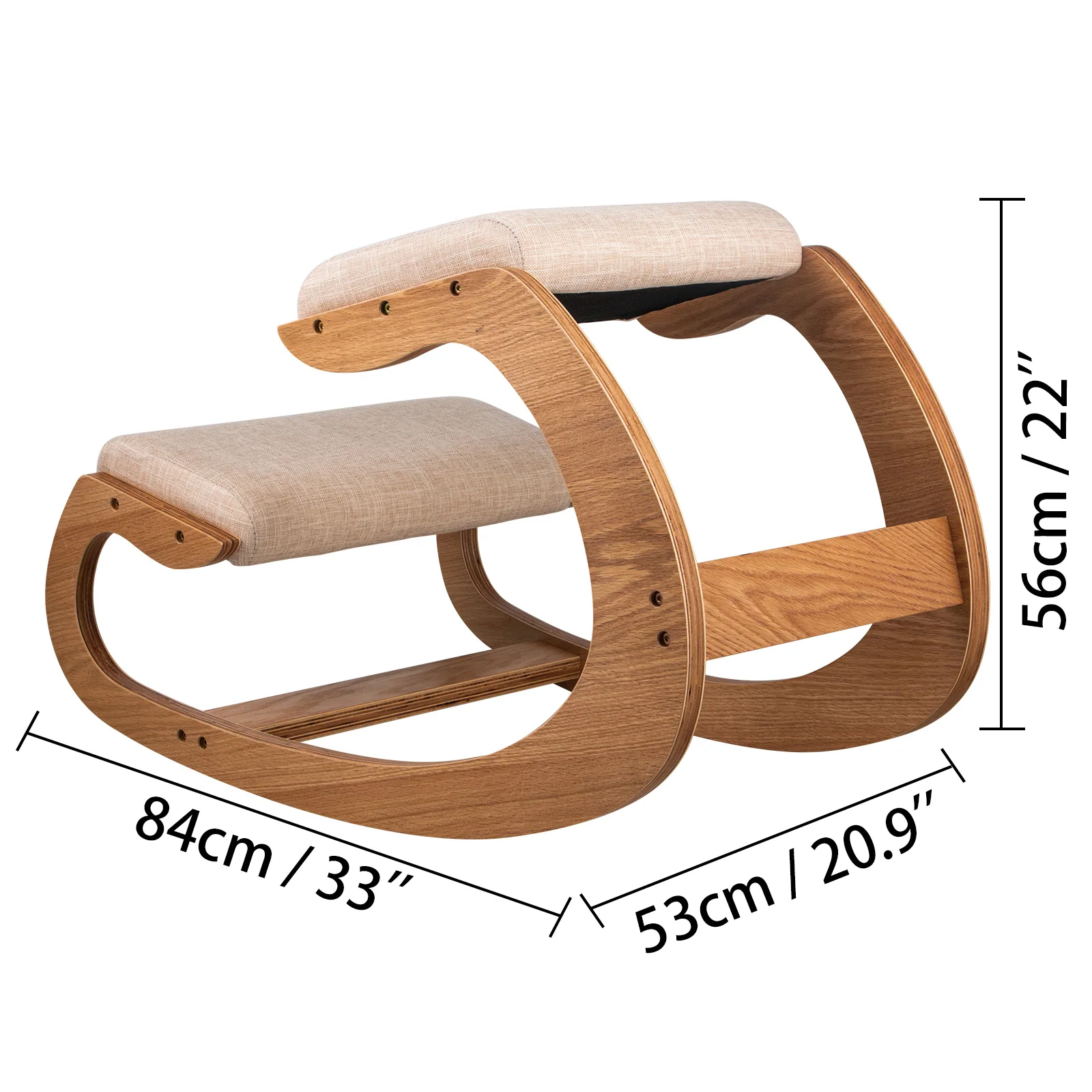 Ergonomic Rocking Wooden Kneeling Chair Stool Correct Posture Computer Chair Original Home Office Furniture Thick Ergonomic Rocking Wooden Kneeling Chair Stool Correct Posture Computer Chair Original Home Office Furniture Thick