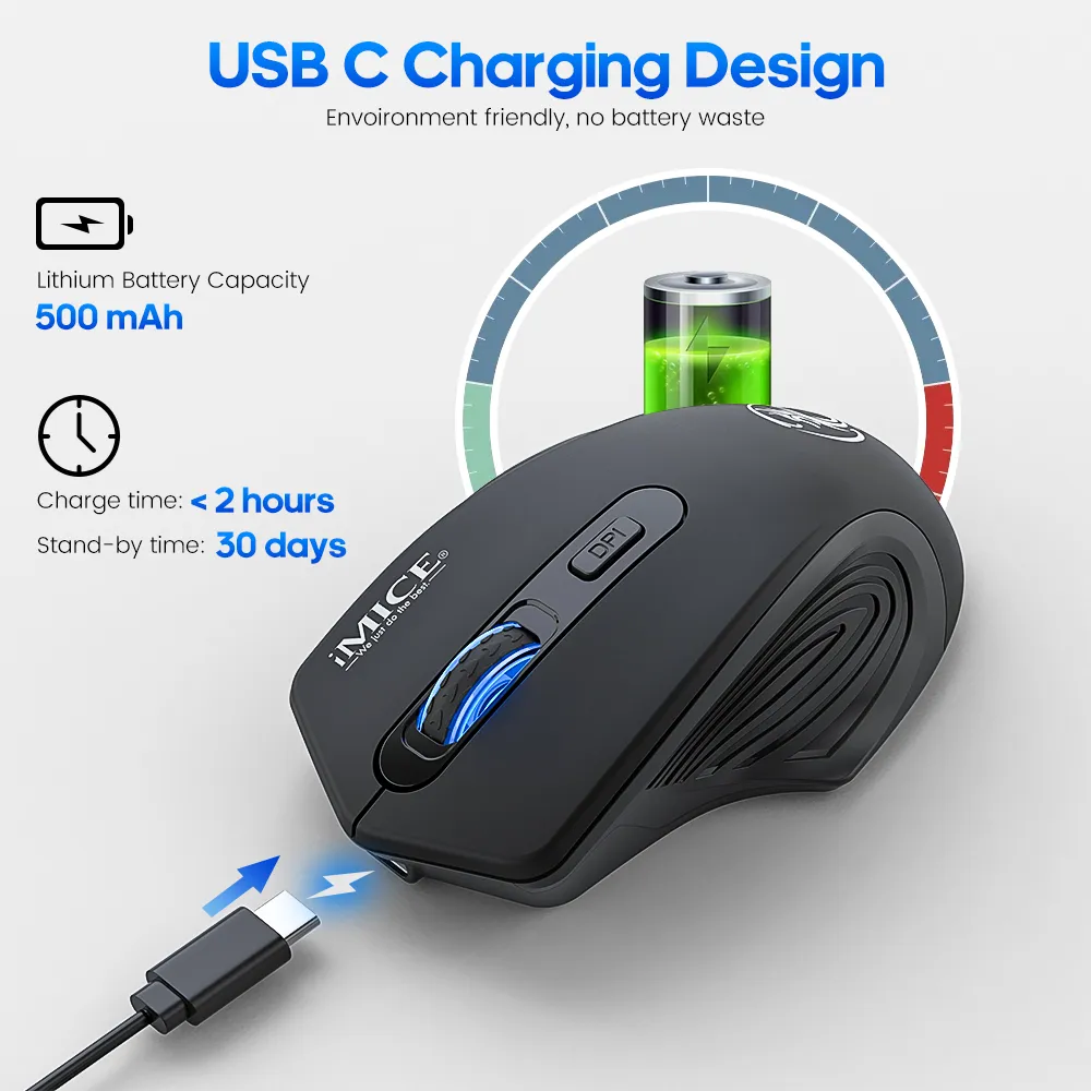 Ergonomic Silent Rechargeable Bluetooth Wireless Computer Mouse Ergonomic Silent Rechargeable Bluetooth Wireless Computer Mouse