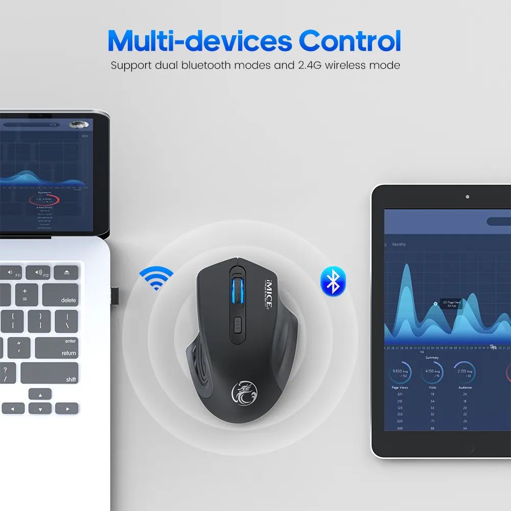 Ergonomic Silent Rechargeable Bluetooth Wireless Computer Mouse Ergonomic Silent Rechargeable Bluetooth Wireless Computer Mouse