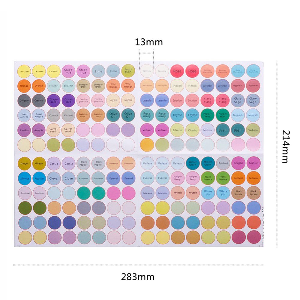 Essential Oil Bottle Labels (192 pcs)