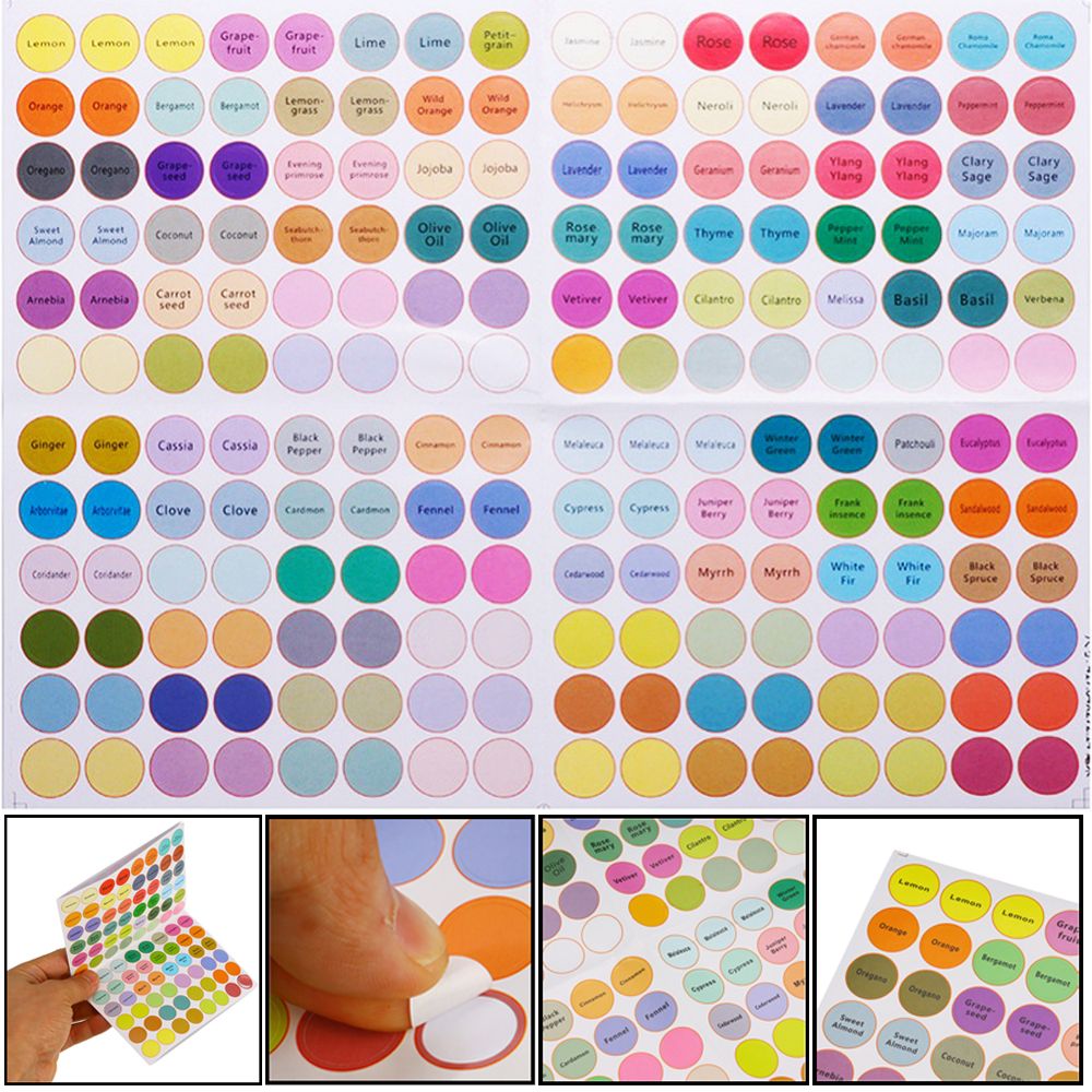 Essential Oil Bottle Labels (192 pcs)