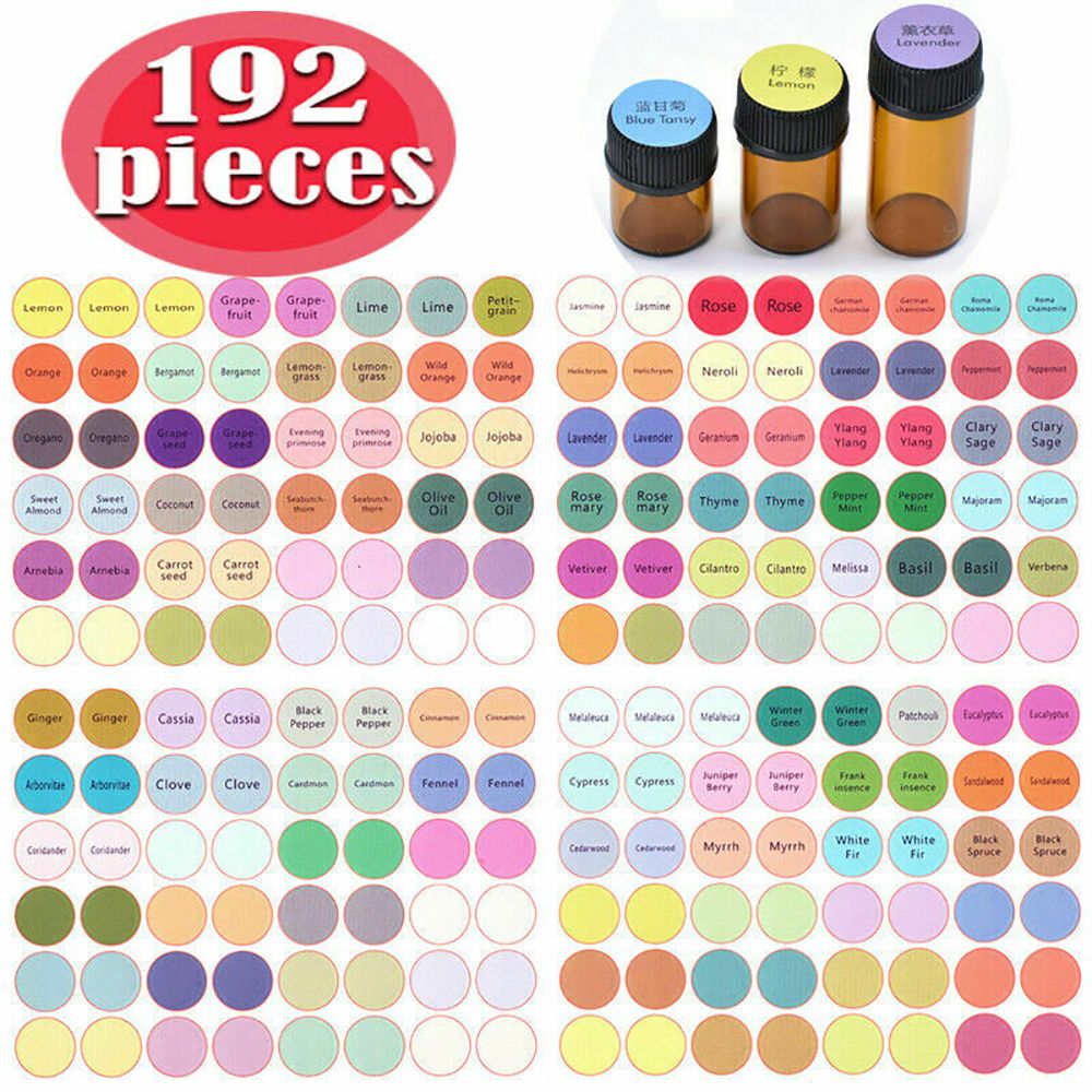 Essential Oil Bottle Labels (192 pcs)