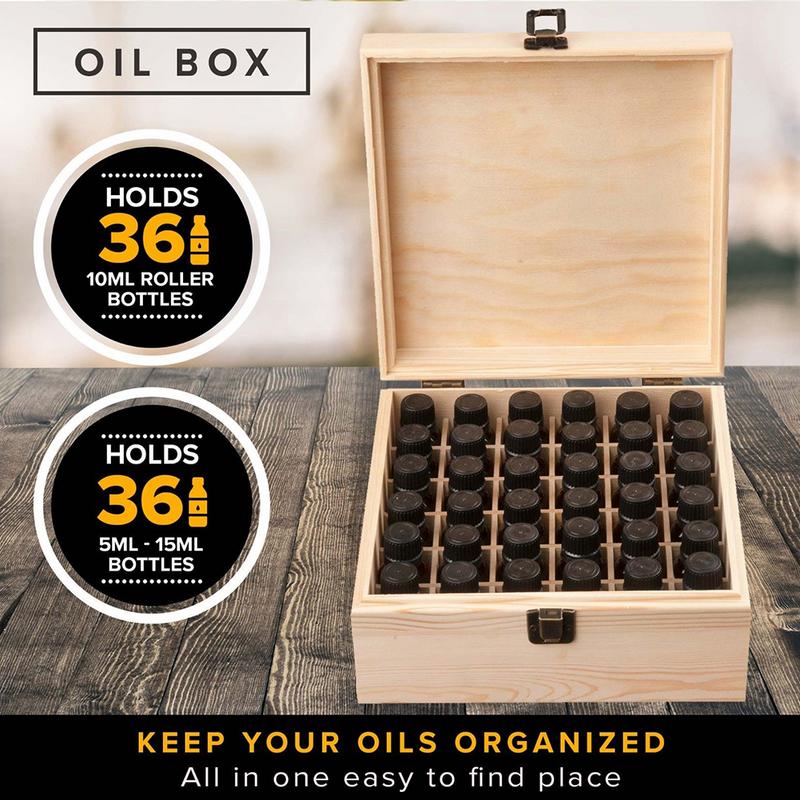 Essential Oil Box 36 Slot Holder Essential Oil Box 36 Slot Holder