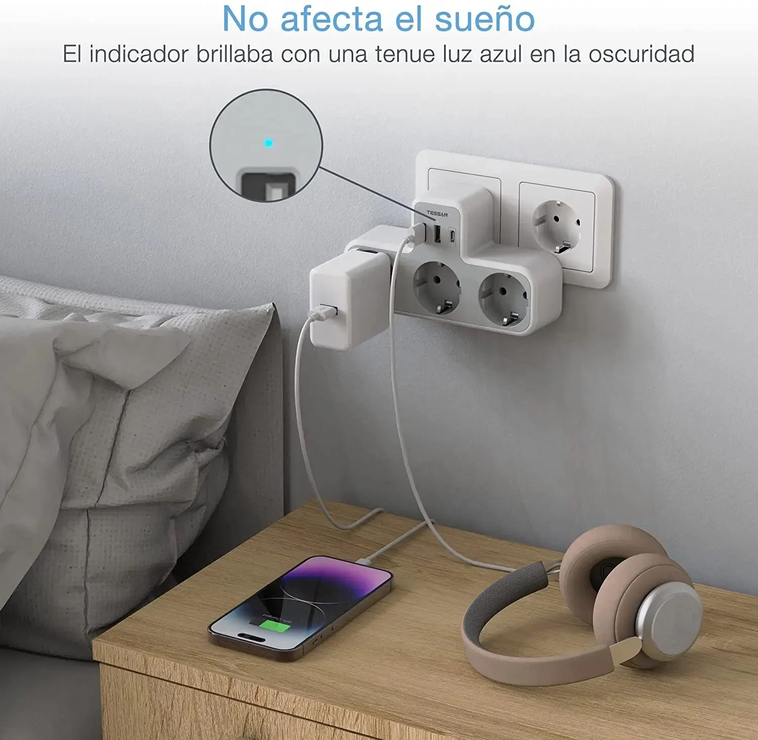 EU Plug Power Strip with 3 AC Outlets +2 USB Ports+ 1 Type C, 6-in-1 Plug Socket Adapter Wall Charger for Home Office EU Plug Power Strip with 3 AC Outlets +2 USB Ports+ 1 Type C, 6-in-1 Plug Socket Adapter Wall Charger for Home Office