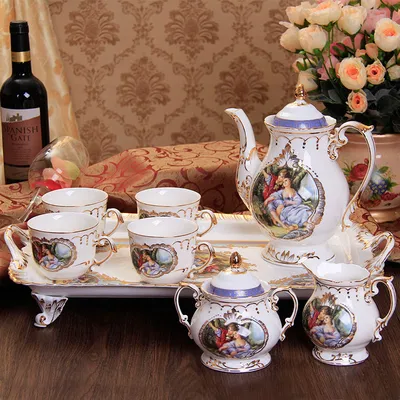 European Style Bone China Porcelain Tea Coffee Set European Style Bone China Porcelain Tea Coffee Set