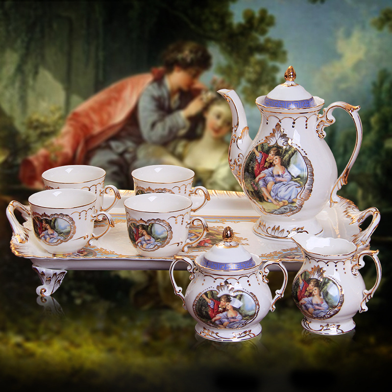 European Style Bone China Porcelain Tea Coffee Set European Style Bone China Porcelain Tea Coffee Set