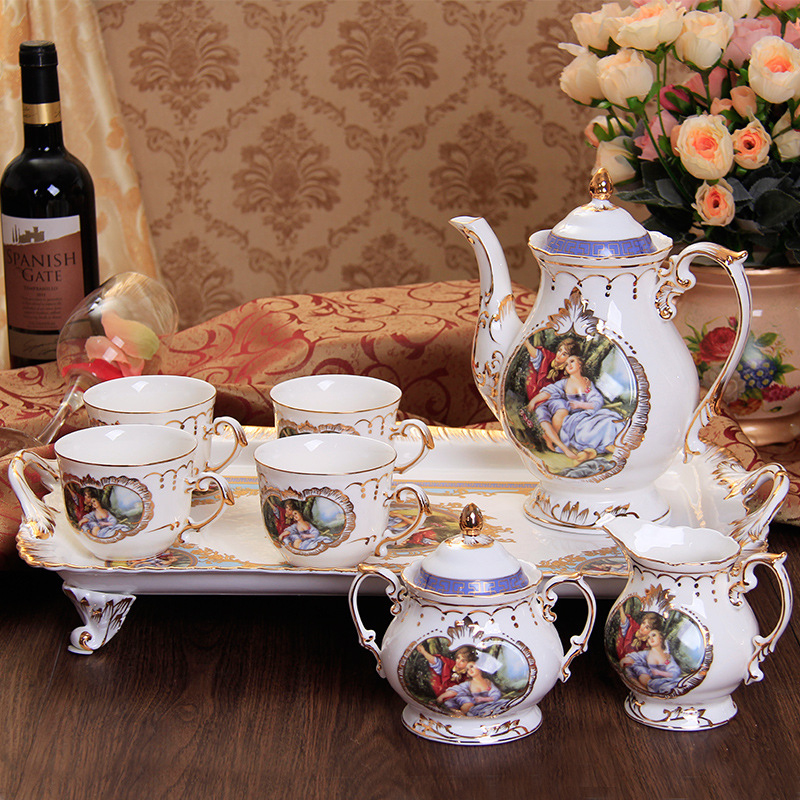 European Style Bone China Porcelain Tea Coffee Set European Style Bone China Porcelain Tea Coffee Set