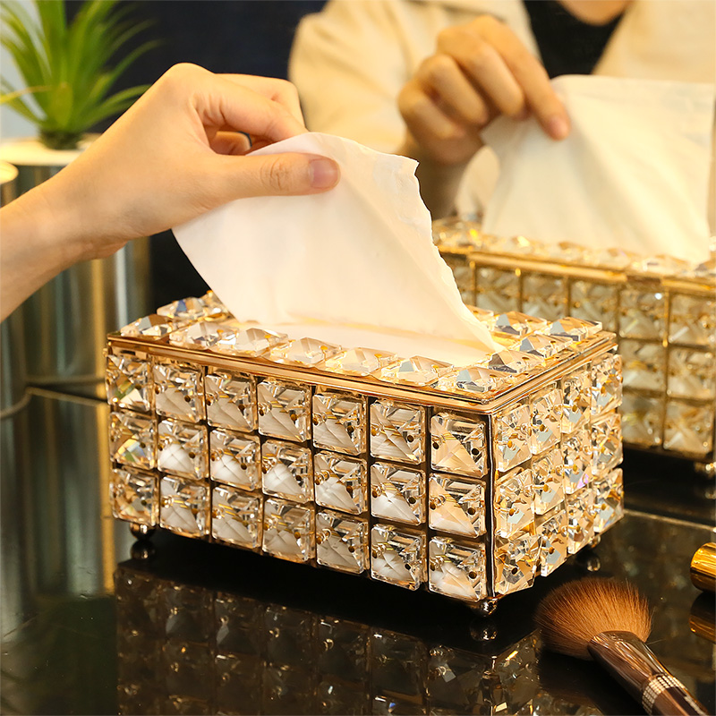 European Style Crystal Tissue Box Holder
