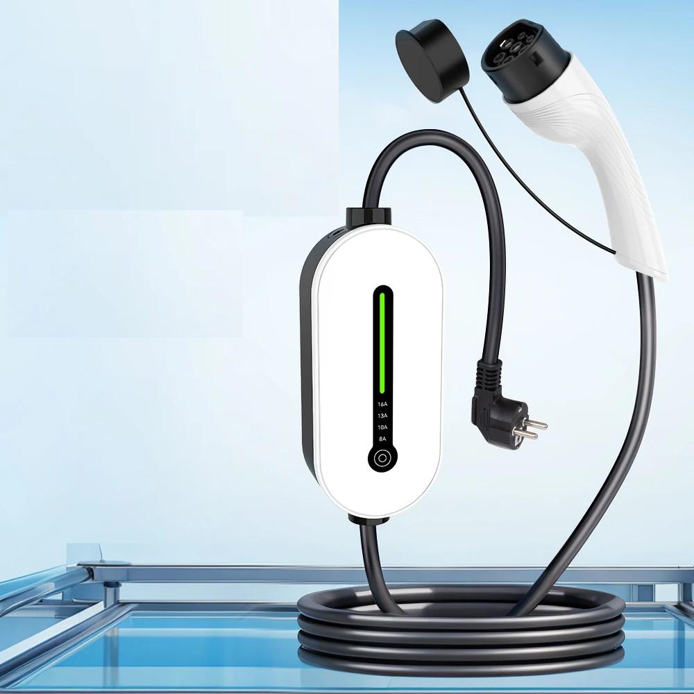 EV Portable Charger Type2 /GBT Plug Connector 16A 1Phase 3.5KW Type1 3.5m Wallbox Charging Station for Electric Vehicle EV Portable Charger Type2 /GBT Plug Connector 16A 1Phase 3.5KW Type1 3.5m Wallbox Charging Station for Electric Vehicle