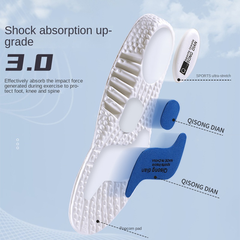EVA Insoles for Shoes Sole Shock Absorption Deodorant Breathable Cushion Running Insoles for Feet Orthopedic Insoles