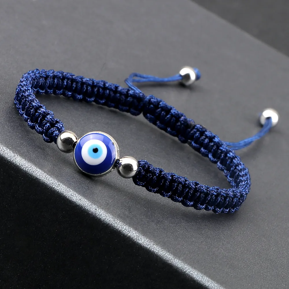 Evil Eye Braided Bracelet Lucky Red Black Color Thread Couple Chain Handmade Prayer Bangles Pulsera Jewelry Gift for