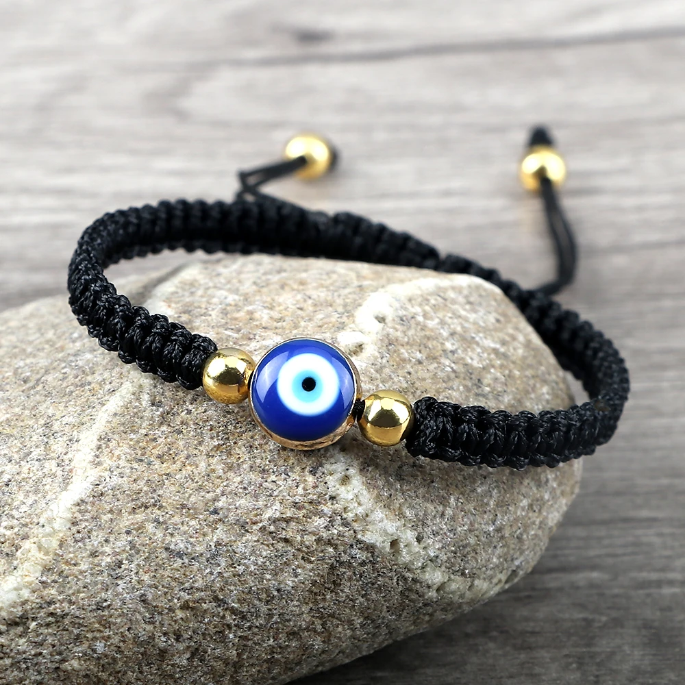 Evil Eye Braided Bracelet Lucky Red Black Color Thread Couple Chain Handmade Prayer Bangles Pulsera Jewelry Gift for
