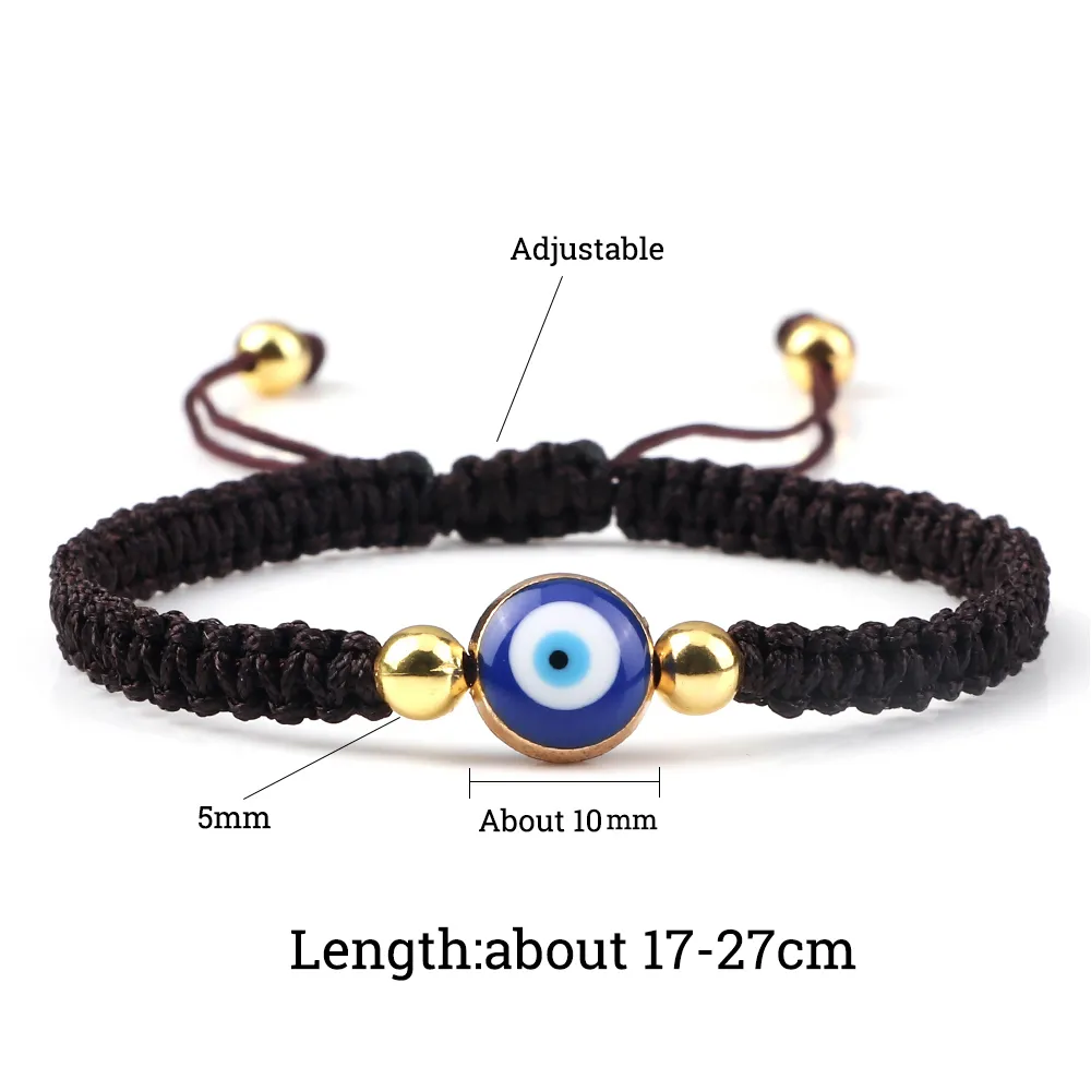 Evil Eye Braided Bracelet Lucky Red Black Color Thread Couple Chain Handmade Prayer Bangles Pulsera Jewelry Gift for