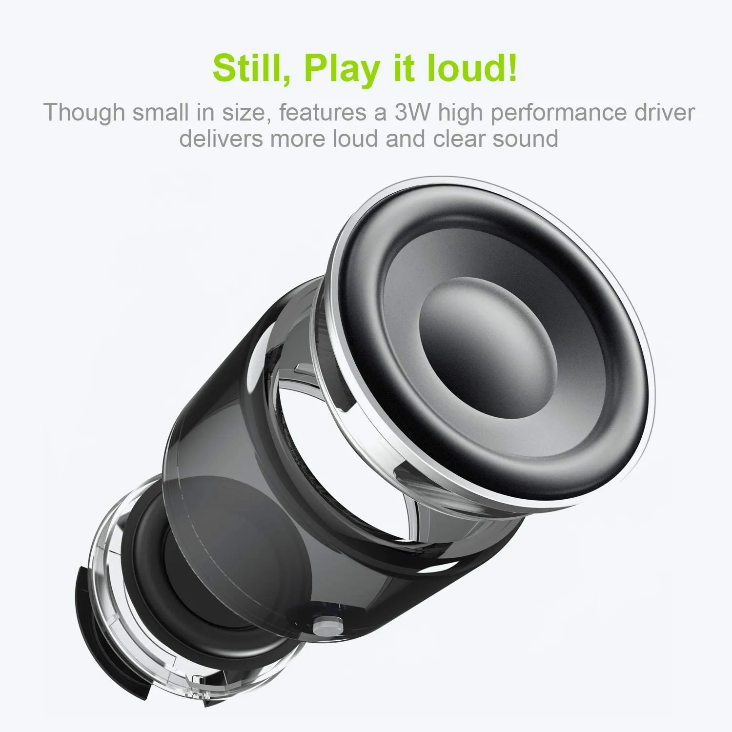 EWA A106 Pro Mini Bluetooth Speaker with Custom Bass Radiator IPX7 Waterproof Super Portable Speakers
